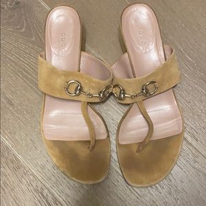 Used Gucci Slide on Suede size 37